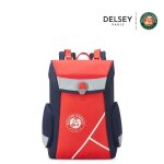 Delsey paris - back to school - �dition roland garros - cartable souple 39x29x17 cm - 20 l - xs - bleu ...