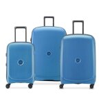 Delsey paris - belmont plus - set de 3 valises rigides 55cm / 705cm / 825cm - bleu zinc