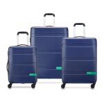 Delsey paris - now hardside - set de 3 valises rigides 55cm / 66cm / 76cm - bleu marine