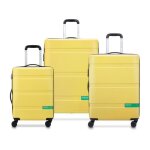 Delsey paris - now hardside - set de 3 valises rigides 55cm / 66cm / 76cm - jaune lumineux