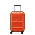 Valise cabine extensible - delsey paris - rempart - 55x35x29 cm - 44 litres - orange