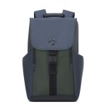Sac � dos - delsey paris - securflap backpack - vert / bleu - 100% polyester - 720g