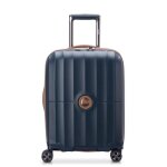 Delsey st tropez 4 double rolls cabine slim trolley 55 bleu marine [155811] - valise valise ou bagage ...