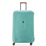 Delsey paris valise almond menthe brun clair en cuir pour femme et homme moncey 4 double rolls trolley ...