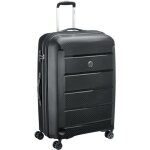 Delsey paris - valise moyenne noir delsey binalong polypropylne avec code tsa trolley 4 roues 65cm ultra ...