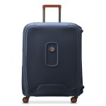 Delsey paris valise soute rigide bleu encre moncey - l (76cm) - matire recycle - cadenas tsa - doubles ...
