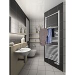 Radiateur sche - serviettes lectrique - delta color - stendino - 750 watts - programmable - blanc