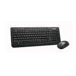 Clavier et souris sans fil - delux - k3100g + m107gx - 10 touches multim�dia - noir - usb nano