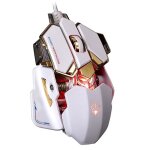 Demarkt 10 boutons 4 couleurs souris de jeu souris gaming mouse gamer optique 800 - 4000 dpi blanc