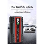 D�marreur de batterie voiture 600a 12v booster de d�marrage portable avec lumi�re led couleur noire