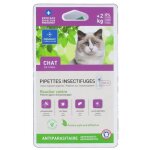 Demavic lot de 2 pipettes insectifuges - pour chat Demavic lot de 2 pipettes insectifuges - pour chat