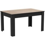 Demeyere table � manger - d�cor ch�ne bross� - wayne - l 1384 x p 90 x h 771 cm