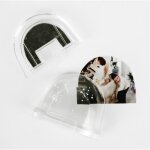 Demi boule � neige aimant�e avec logement photo 5x65x26cm