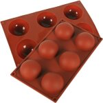 Moule de cuisson - ca486 - demi - boule sphère - silicone - 30x17. 5x3. 5 cm - marron Moule de cuisson - ca486 - demi - boule sphère - silicone - 30x17. 5x3. 5 cm - marron