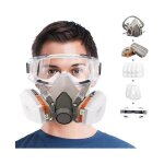 Demi - masque avec filtre respirateur r�utilisable ensemble de masque respiratoire � gaz professionnel ...