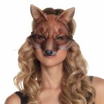 Demi - masque renard marron chocolat