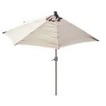 Demi parasol semi circulaire balcon terrasse uv 50 + polyester / aluminium 3kg avec une portee de 270 ...