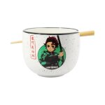 Bol à ramen - demon slayer - tanjiro - 414ml - blanc - rond Bol à ramen - demon slayer - tanjiro - 414ml - blanc - rond