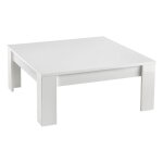 Denae - table basse carr�e 100cm laqu�e blanc brillant