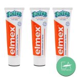 Dentifrice junior - elmex - 3x75ml - fluorure damine - protection contre les caries - 6 - 12 ans