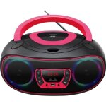 Enceinte bluetooth - denver - tcl - 212bt - rose - st�r�o - aux usb cd