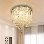 Depuley lampe de plafond lustre cristal k9 design moderne applique plafonnier pour salon chambre  coucher ...