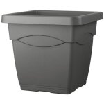 Deroma pot de fleurs carr� day r anthracite - 38 x h335 cm - gris anthracite