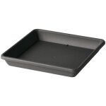 Deroma soucoupe carr pour pot de fleurs day r anthracite - coloris gris anthracite - 38cm