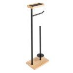 D�rouleur papier wc en bambou filano 65cm noir & naturel