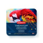 Crayons de couleur - derwent - chromaflow - 72 pices - mines tendres 35 mm - faciles  estomper
