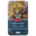 Crayons de couleur - derwent - chromaflow - bo�te de 24 - qualit� professionnelle - mine tendre