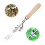 Dsherbeur manuel - yd - acier inoxydable - poigne en bois - ergonomique - 1pc