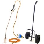 Desherbeur thermique sur chariot  roues bruleur 60 mm tuyau 5 mtres allume gaz + dtendeur propane ...