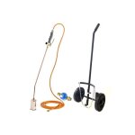 Desherbeur thermique bruleur 60 mm tuyau 5 mtres chariot  roues pour bouteille gaz allume gaz + dtendeur ...