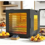 D�shydrateur alimentaire - lifezeal - 850w - temp�rature 35? - 75? - 10 plateaux en acier inoxydable ...