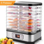 Dshydrateur alimentaire - caroma - deshydrateur champignons8 plateaux 400w minuterie 72h deshydrateur ...