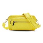 Desigual sac  paule bandoulire jaune pour femme - half logo 24 cross body bag 256497
