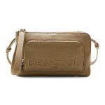 Desigual sac  paule bandoulire taupe pour femme - half logo 24 lisa crossbody bag kaki 256472