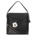 Sac  bandoulire - desigual - mickey studstyle - 32 cm - noir - polyurthane