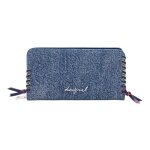 Desigual porte - monnaie bleu pour femme - torio denim wallet denim raw 340528