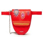 Desigual sac banane rouge violet pour femme - ada nyon belt bag rojo 87840