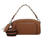 Sac  bandoulire - desigual - 22 cm - marron - polyurthane - zippe