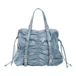 Desigual sac � main bleu clair pour femme - gathered denim backpack m space blue 340547