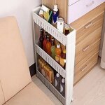Desserte de cuisine - g0d1 - chariot de rangement mobile - 3 étagères - plastique blanc - design contemporain ... Desserte de cuisine - g0d1 - chariot de rangement mobile - 3 étagères - plastique blanc - design contemporain ...