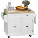 Homcom - desserte - bois - 111x44x82cm - blanc Homcom - desserte - bois - 111x44x82cm - blanc