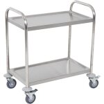Homcom - desserte - acier - 80l x 45l x 82h cm - gris
