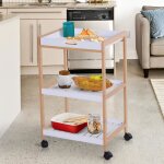Homcom - desserte - bois - 46x35x75cm - blanc