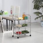 Desserte de cuisine  roulettes chariot de cuisine en mtal 3 niveaux 60 * 36 * 74cm laizere /