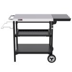 Desserte extrieure pour plancha - royal gourmet - chariot pour bbq avec dessus de table 70 x 50cm - ...