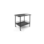 Desserte de jardin  roulettes en acier anthracite palavas, oviala